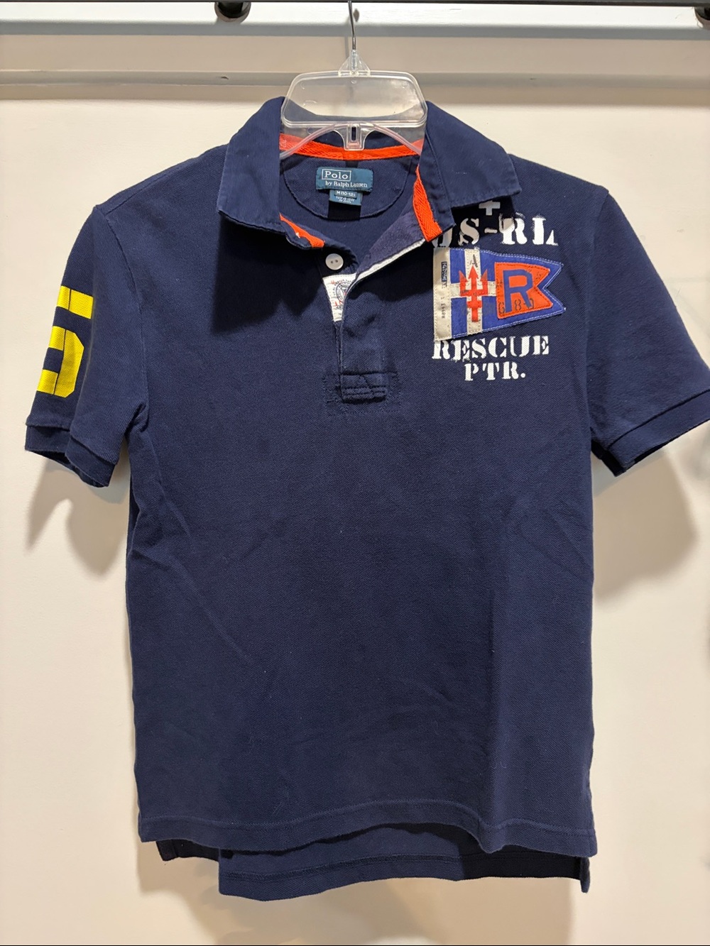 Polo by Ralph Lauren Boys' Navy Rescue Patch Polo Shirt